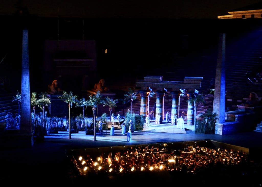 performance of Aida in the Roman Arena