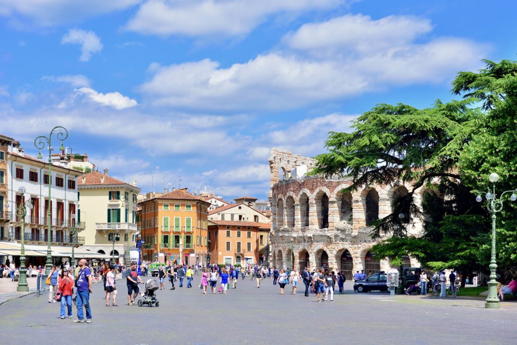 Piazza Bra and Verona Arena 