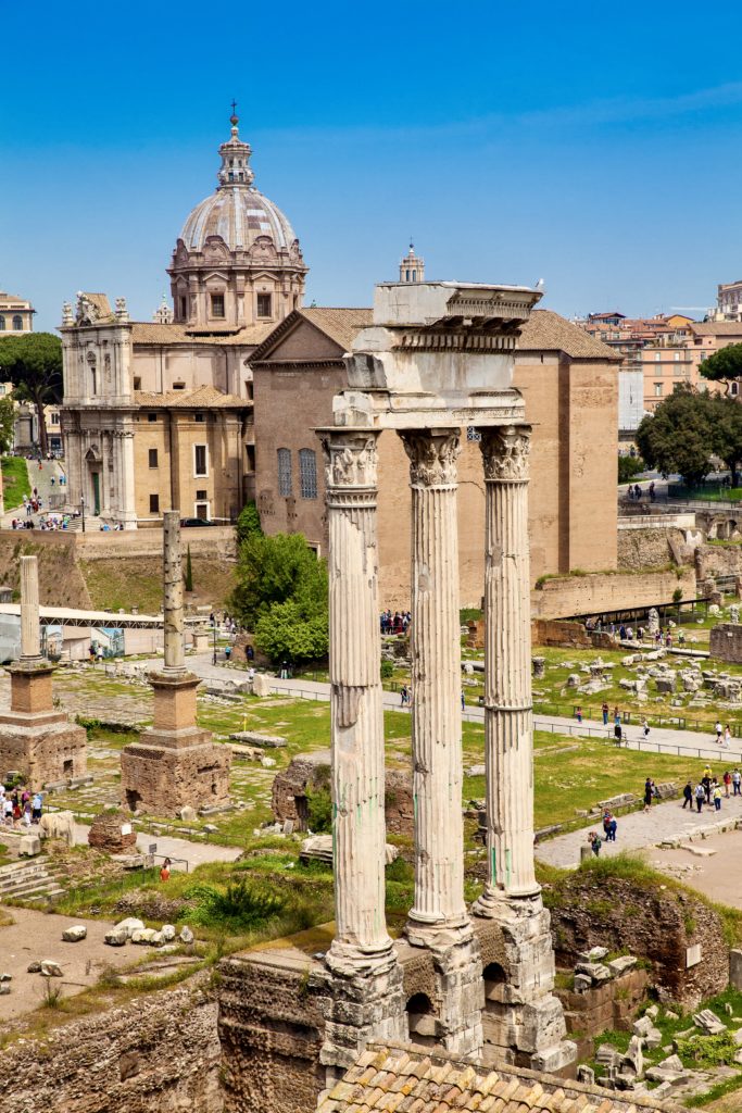 ruins of the Temple of Castor and Pollux 