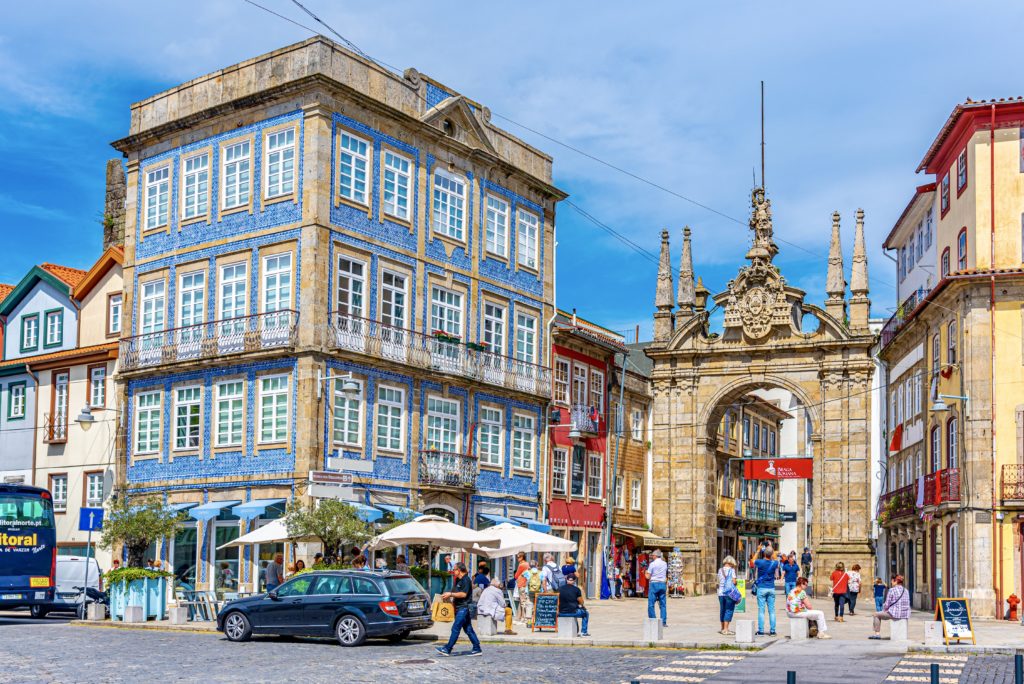 Arco da Porta Nuova in the historical center of Braga