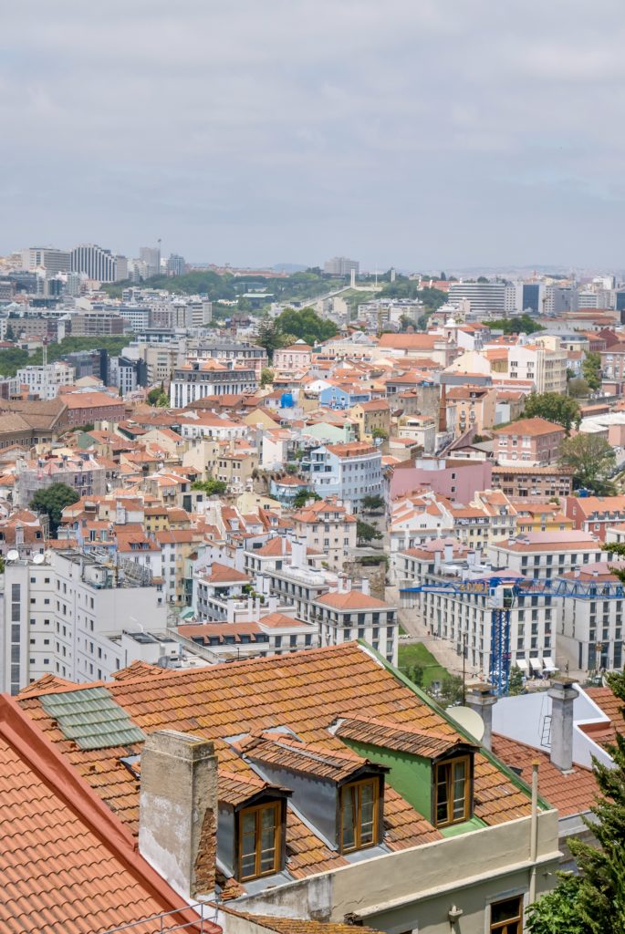 aerial view of Lisbon