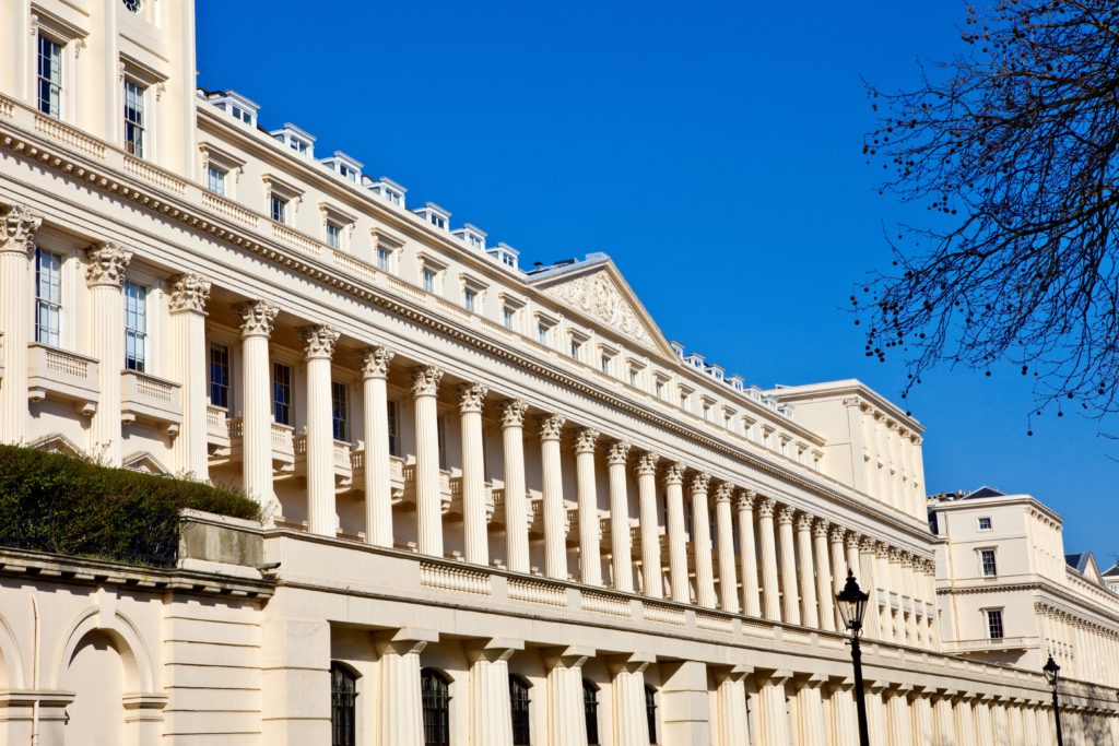 the beautiful architecture of Carlton House Terrace