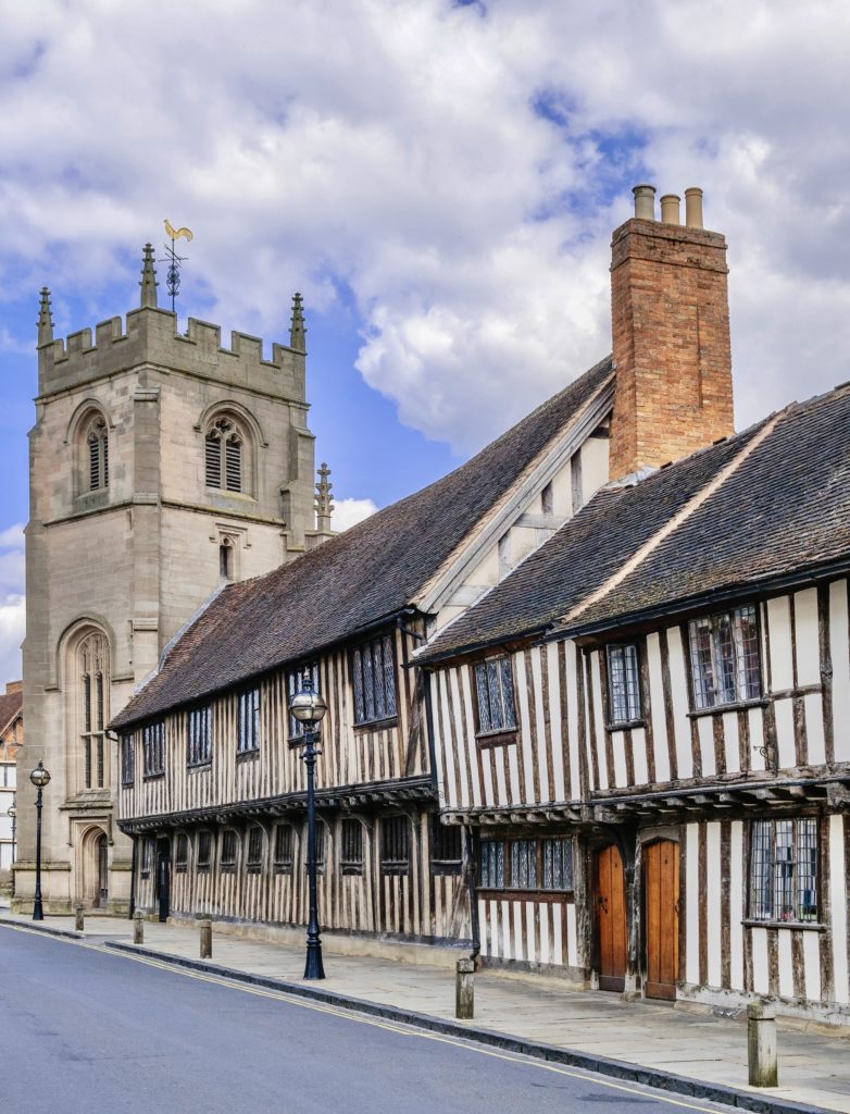 timbered cottages in Stratford-upon-Avon