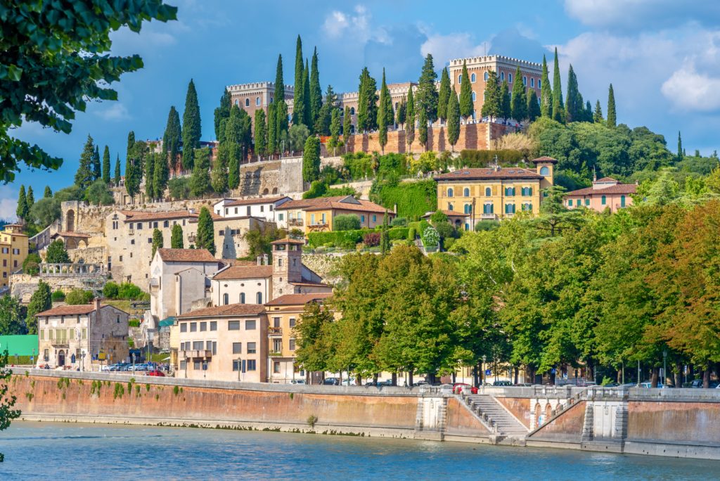 Castel San Pietro overlooking River Adige