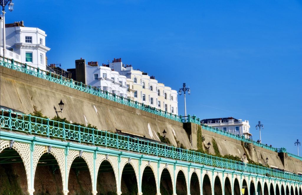 the Brighton Promenade the runs along the seafront