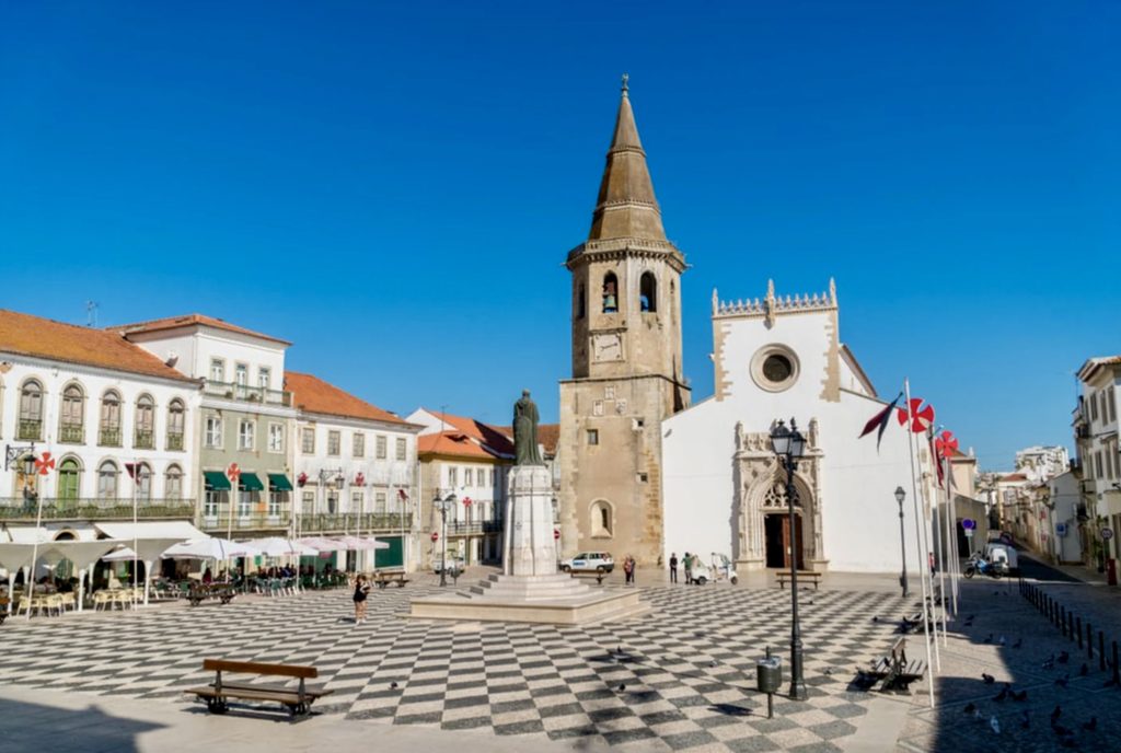 Church of St. John the Baptist in Tomar's main square