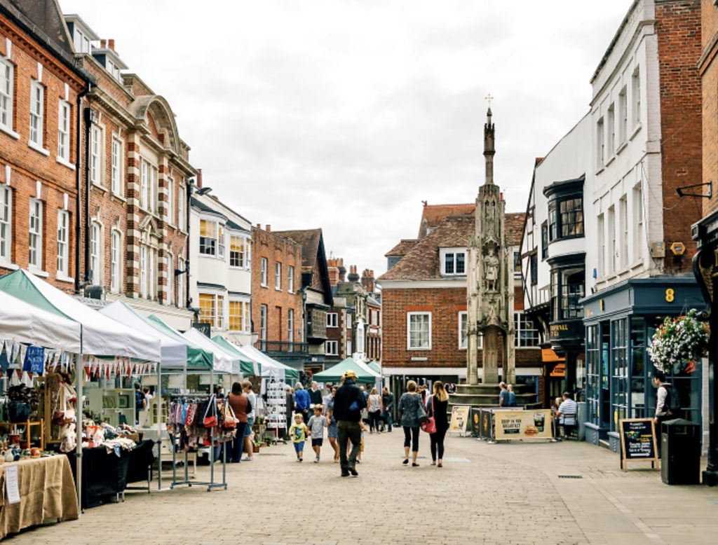 old town of Winchester, a great day trip from London
