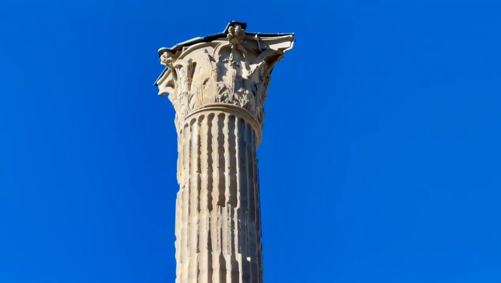 top of the column of Phocas