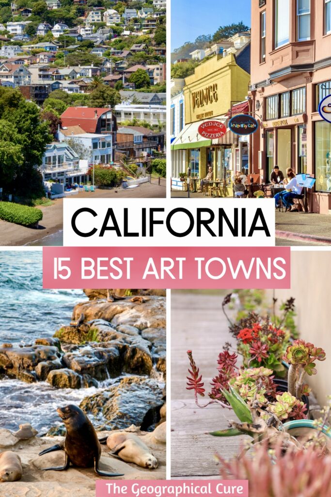 Pinterest pin for where to see art in California