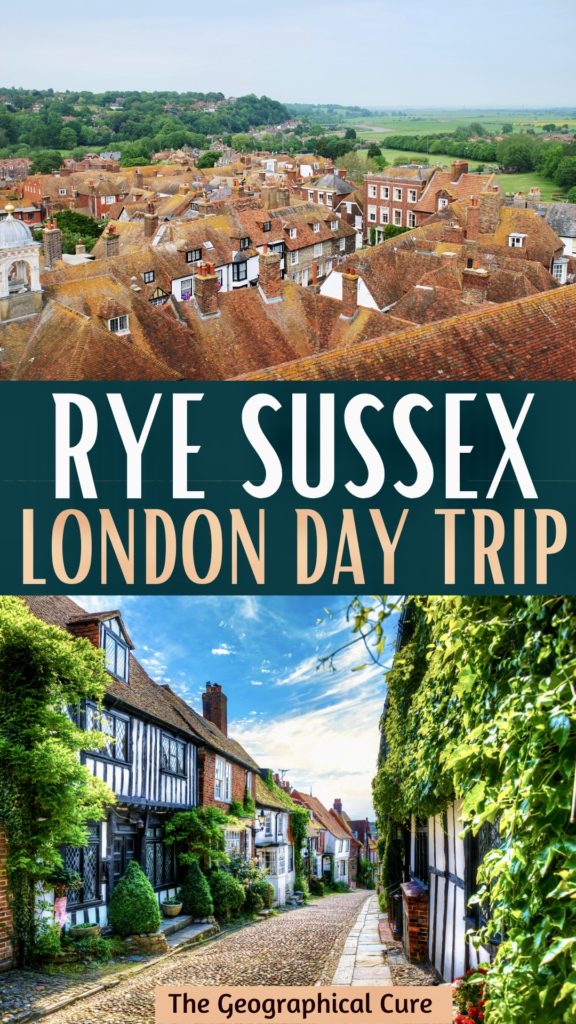 Pinterest pin for one day in Rye England itinerary