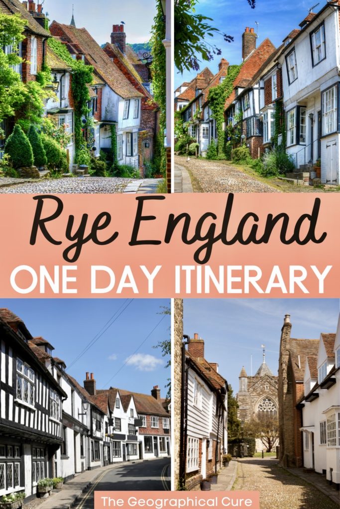 Pinterest pin for one day in Rye England itinerary