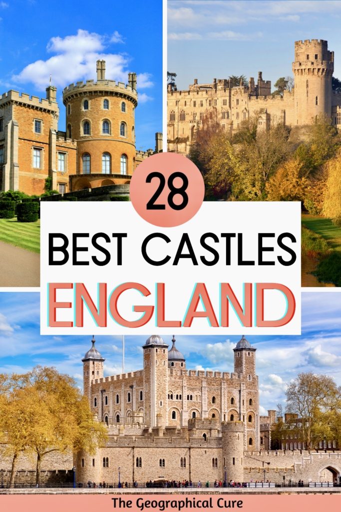 Pinterest pin graphic for best castles in England