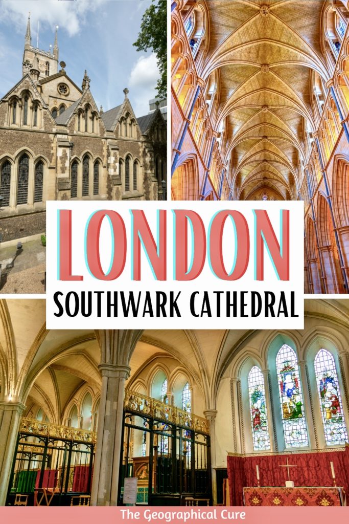 Pinterest pin for Guide To London's Southwark Cathedral