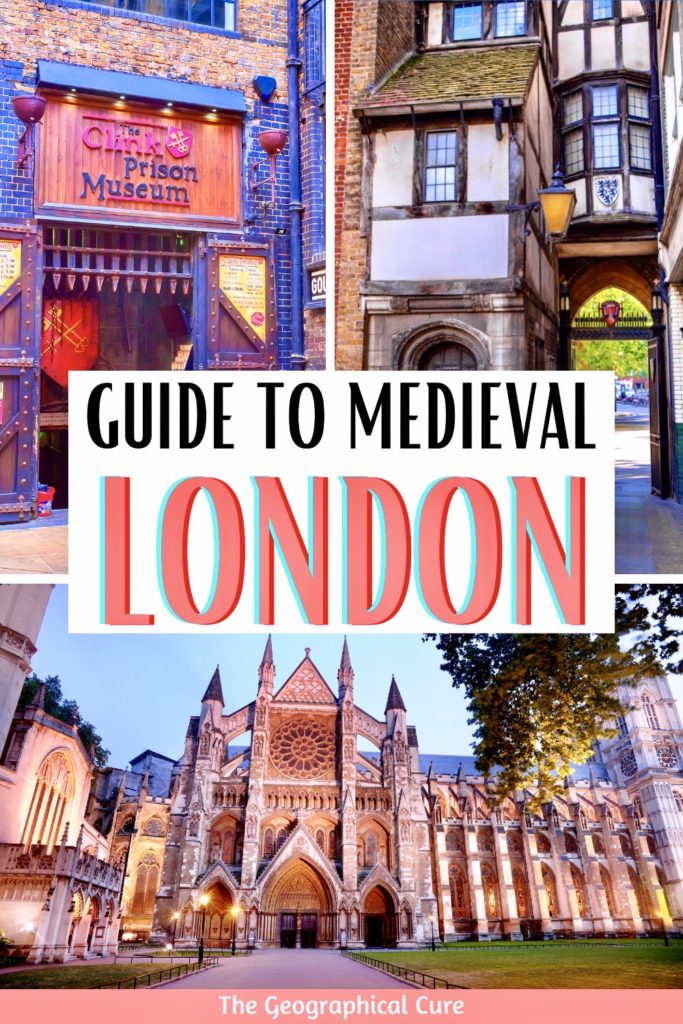 Pinterest pin for guide to Medieval London