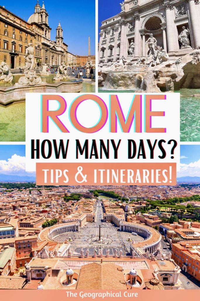 Pinterest pin for how many days in Rome is enough