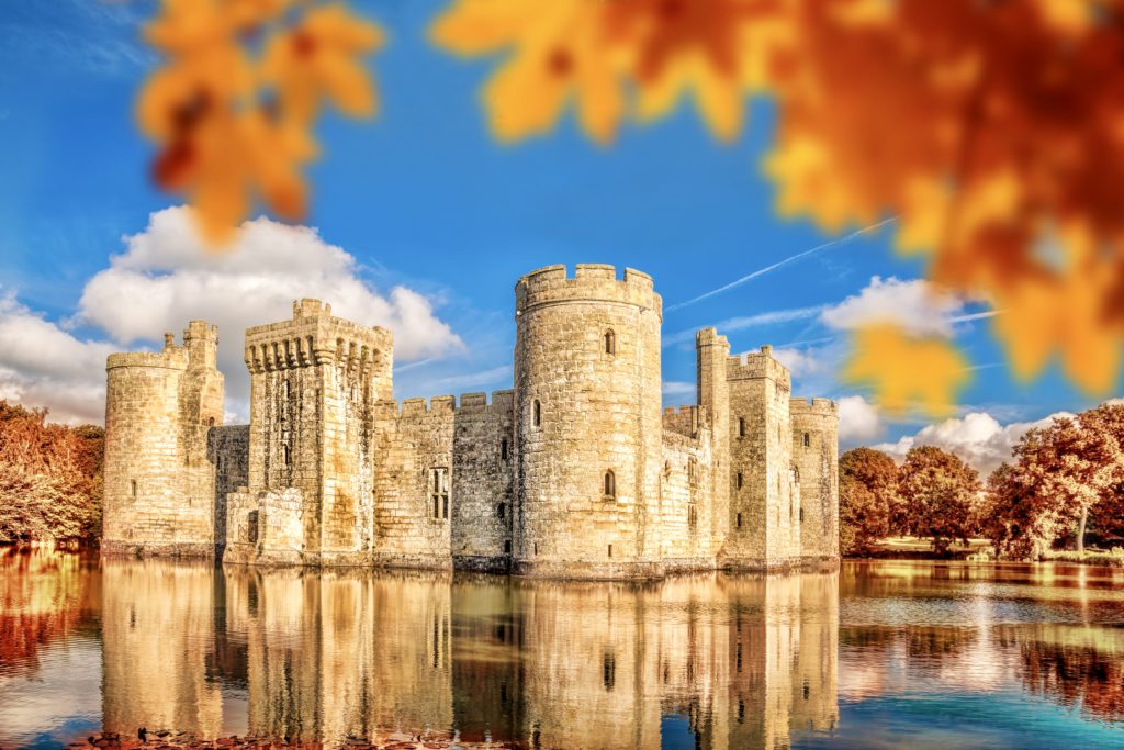 Bodiam Castle in East Sussex