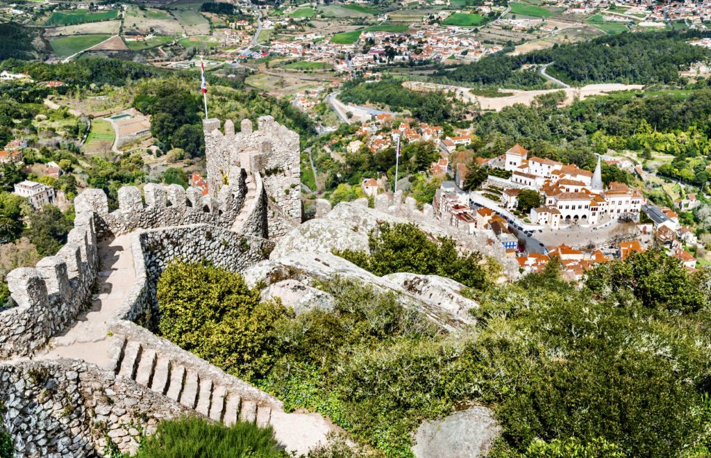 aerial view of the town of Sintra