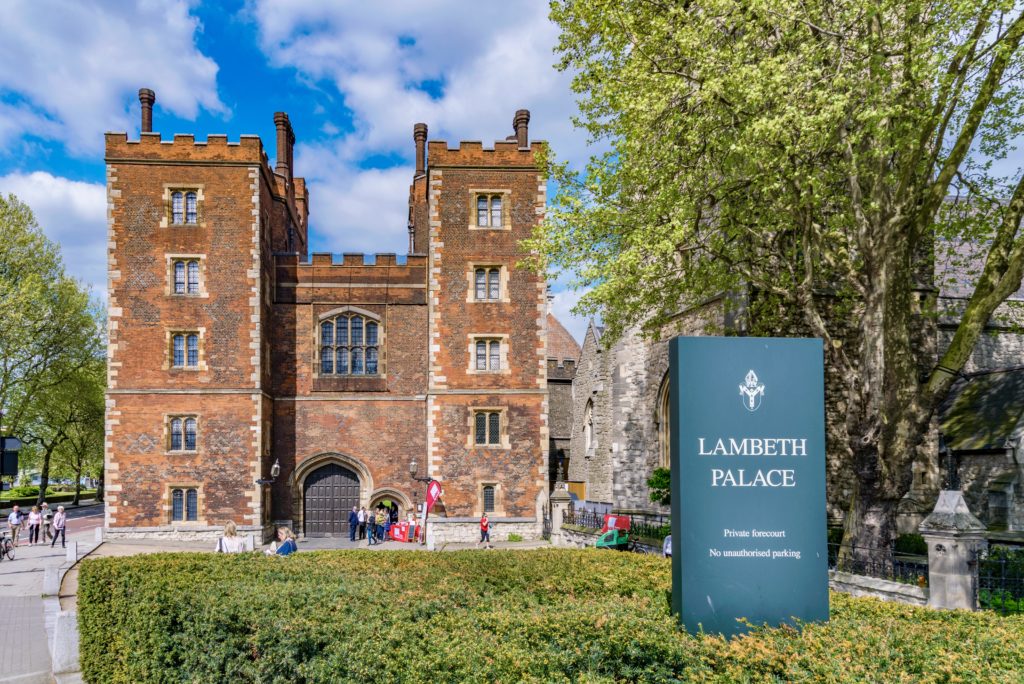 the exterior of Lambeth Palace