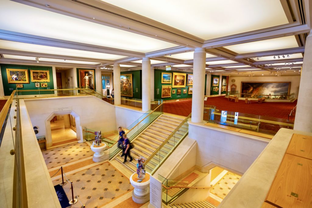 Guildhall Art Gallery built on the site of London's Roman amphitheatre 