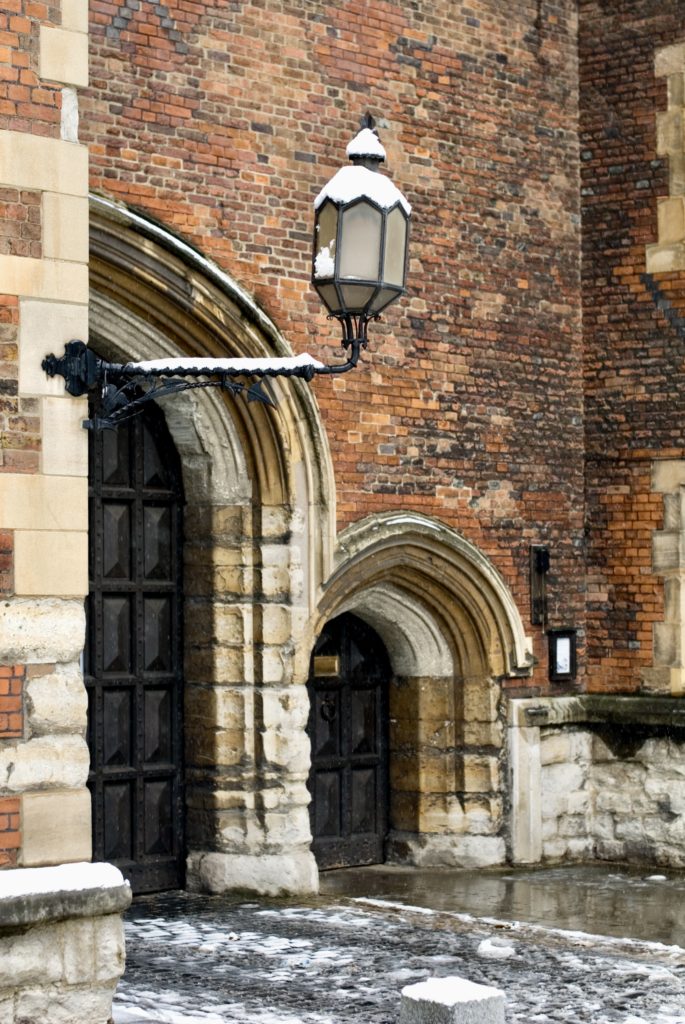 entrance to Morton's Tower, close up of the brick work