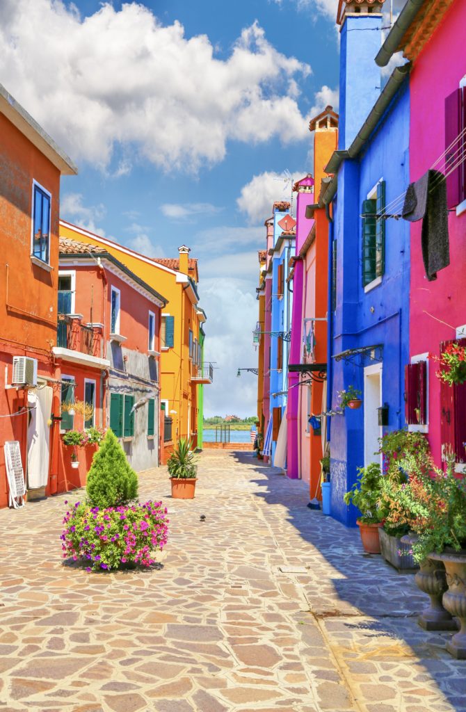 colorful  houses in Burano