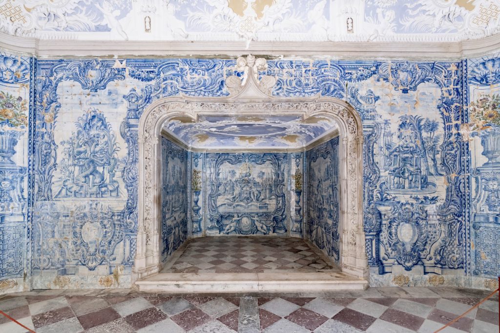 azulejo tiles in the courtyard of Sintra National Palace