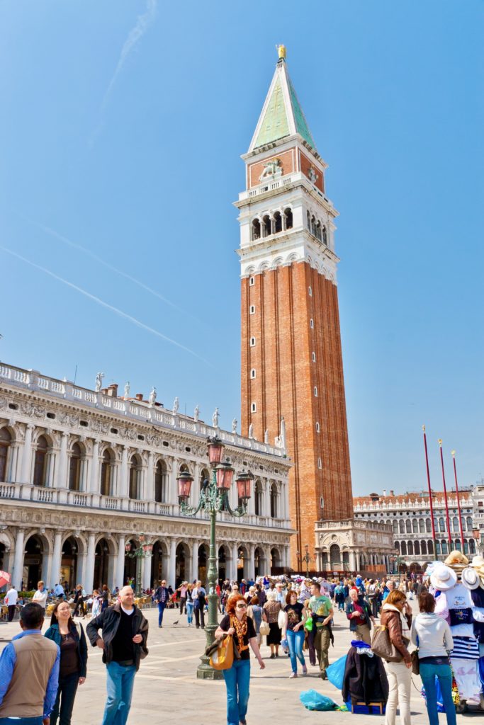 the Campanile in Piazza San Marco, a must know tips for Venice is that you must pre-book a timed entry ticket online