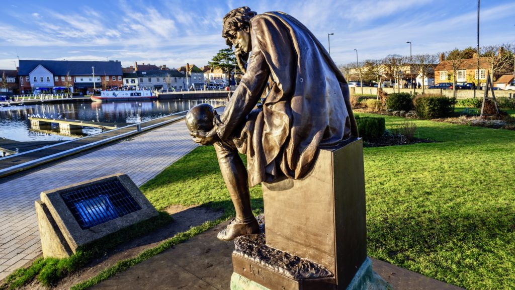 Hamlet statue in Stratford by Lord Ronald Glover