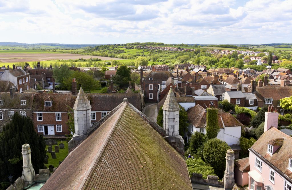 view from the bell tower of St. Mary's Church