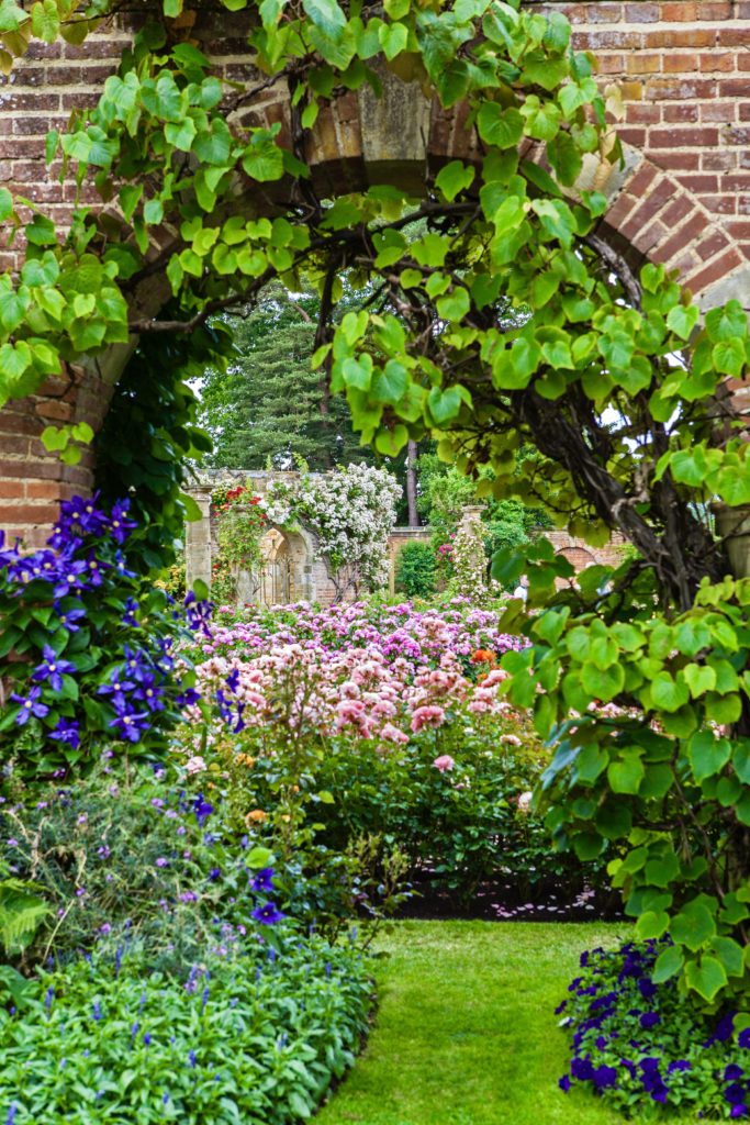 the beautiful rose gardens at Hever Castle