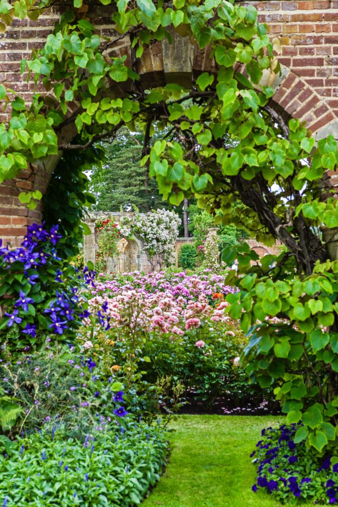 the beautiful rose gardens at Hever Castle 