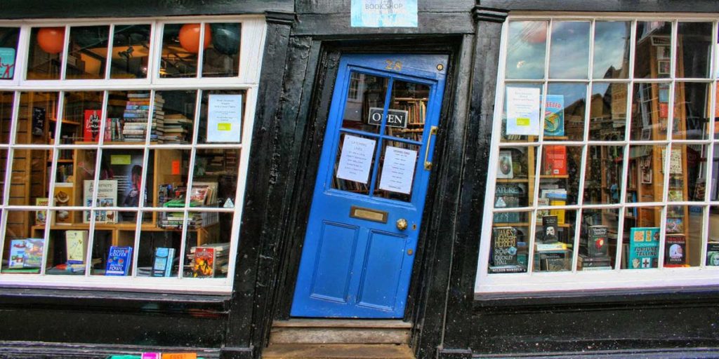 Catching Lives bookshop in the Crooked House