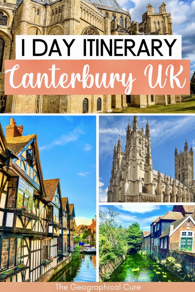 Pinterest pin for one day in Canterbury itinerary