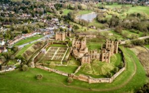 aerial view of Kenilworth Castle