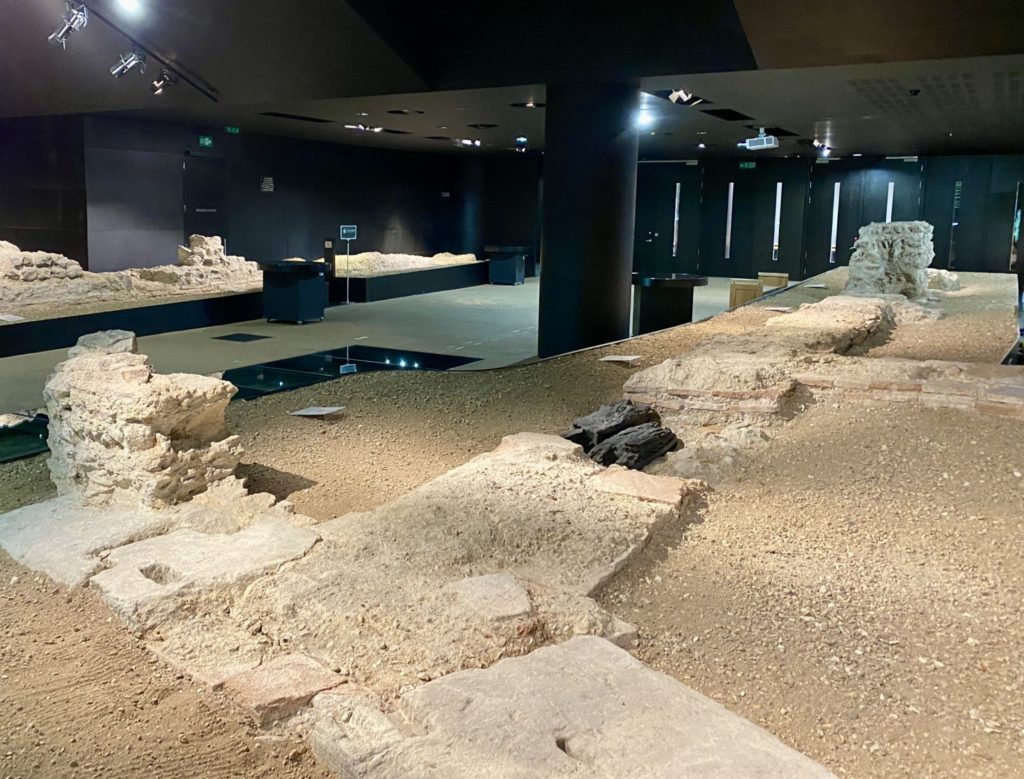 Roman ruins in the Guildhall Art Gallery