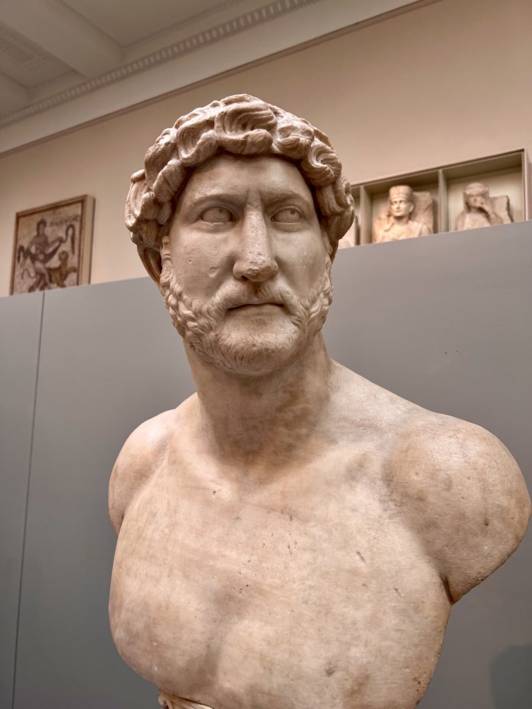 bust of Hadrian at the British Museum