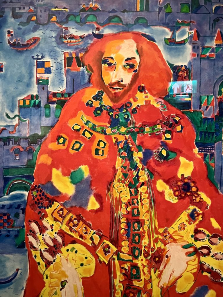 painting of Shakespeare in the Shakespeare Center