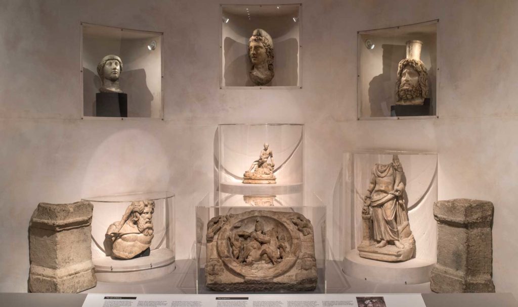 artifacts rom the Temple of Mithras in the Museum of London