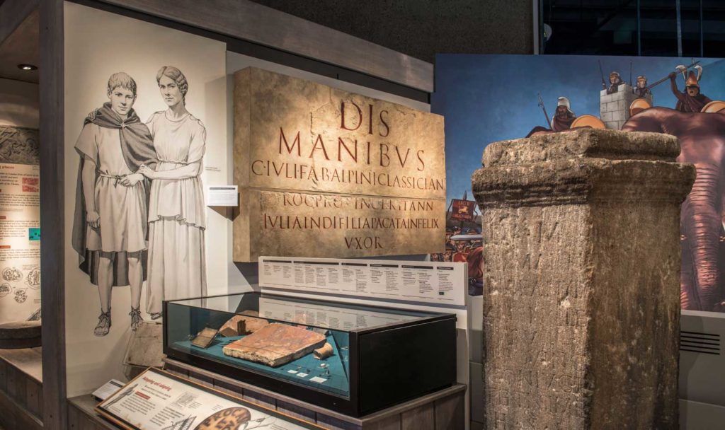 Roman tombstone in the Museum of London