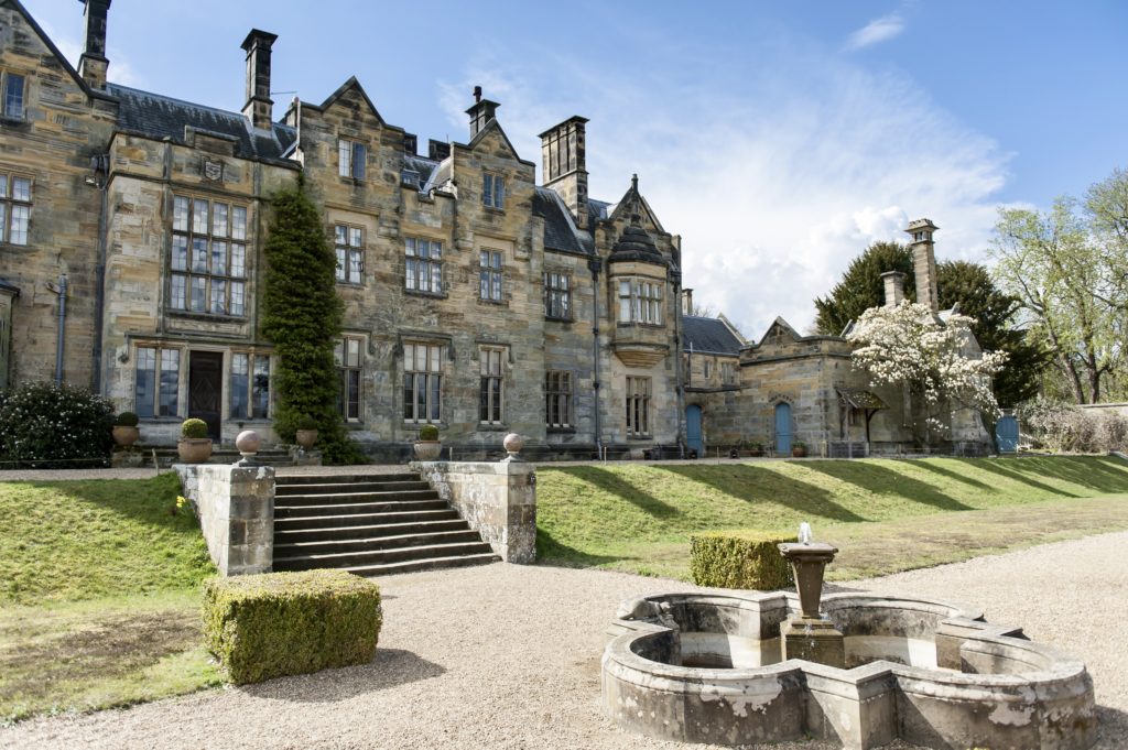 manor house on the grounds of Scotney Castle