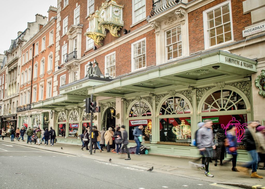 Fortnum & Mason, an upmarket department store in Piccadilly