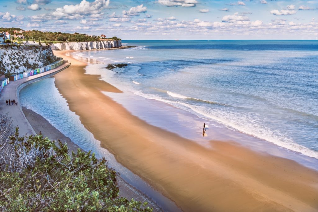 Stone Bay, a sandy beach in Broadstairs, Kent