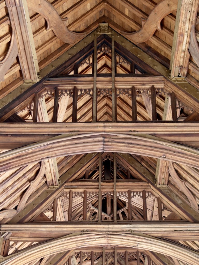 the hammer beam roof in the Great Hall 