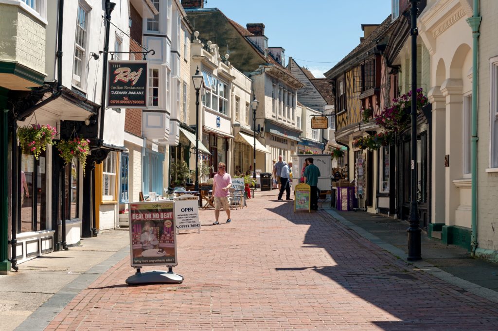 pretty shops in West Street in Faversham