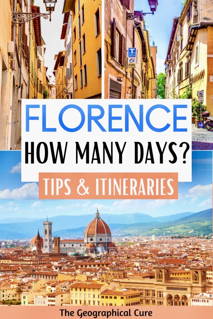Pinterest pin for how many days to spend in Florence