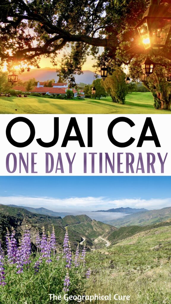 Pinterest pin for one day in Ojai