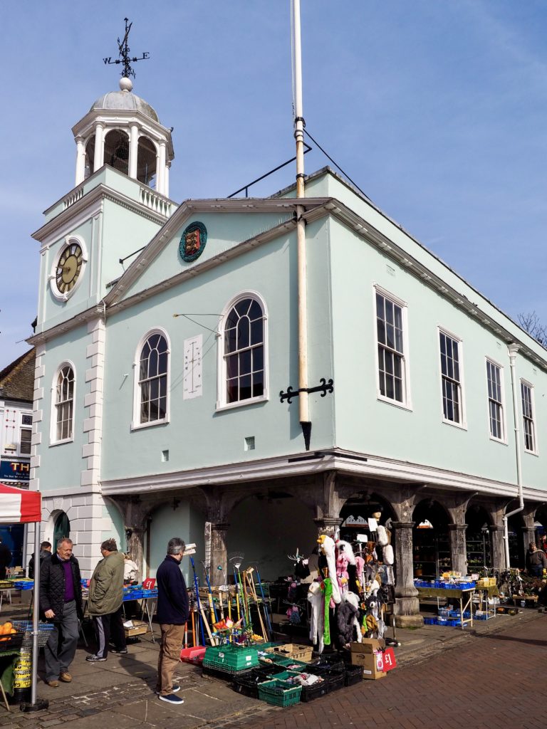 Faversham Guildhall, which serves as the town hall, on market Place