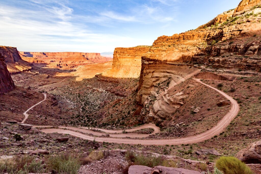 views of Canyonlands along the White Rim Road