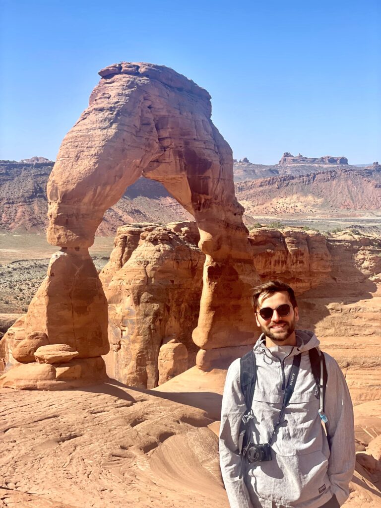 having out at Delicate Arch