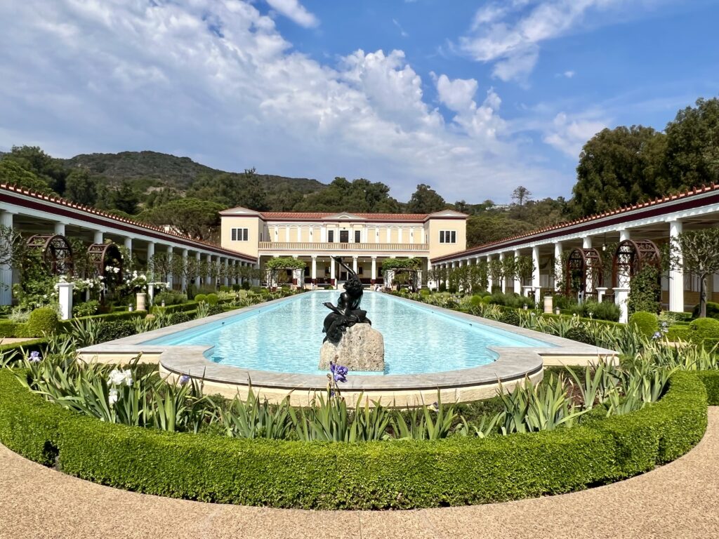 outer peristyle and reflecting pool